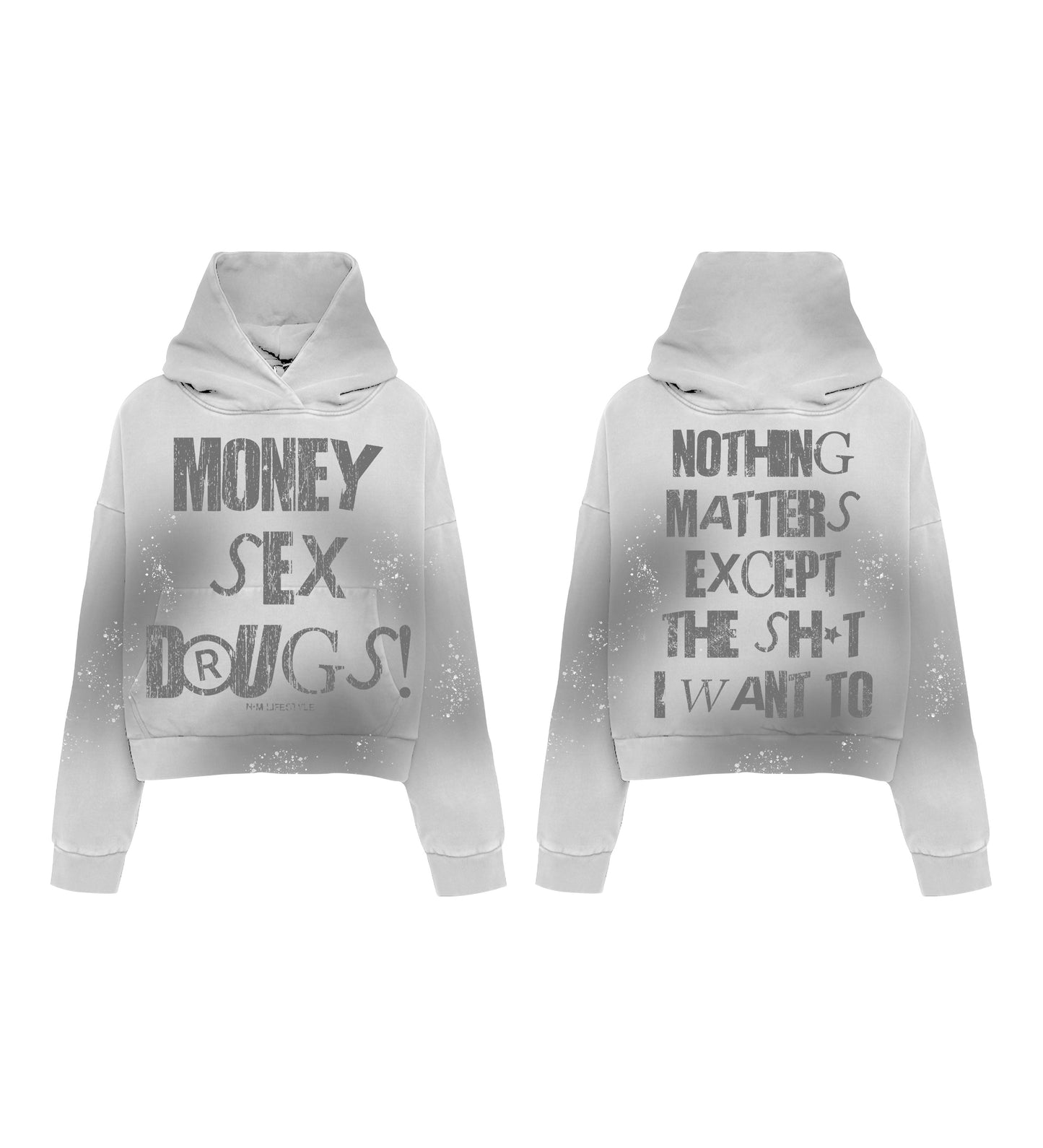 N*M Grey “MSD” Hoodie