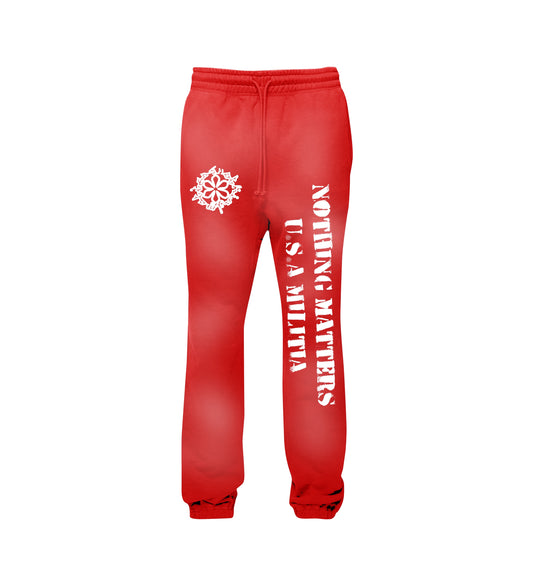 N*M Red Militia Logo Sweatpants