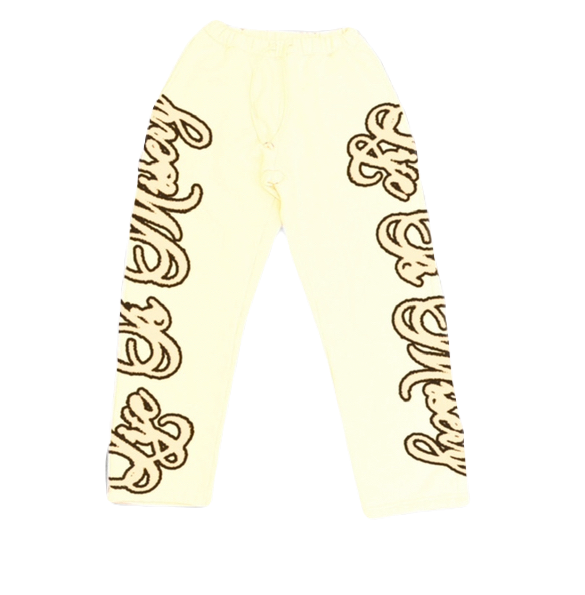 Cream “Life Is Misery” Sweatpants